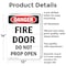 Signmission Fire Door Do Not Prop Open Danger Sign, Aluminum, 10in W x 14in L, 2PK OS-2PACK-DS-A-1014-V-2147 - alternate 7